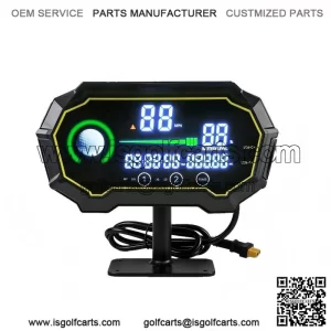 New Golf Cart GPS Speedometer, Black Battery Meter Voltage
