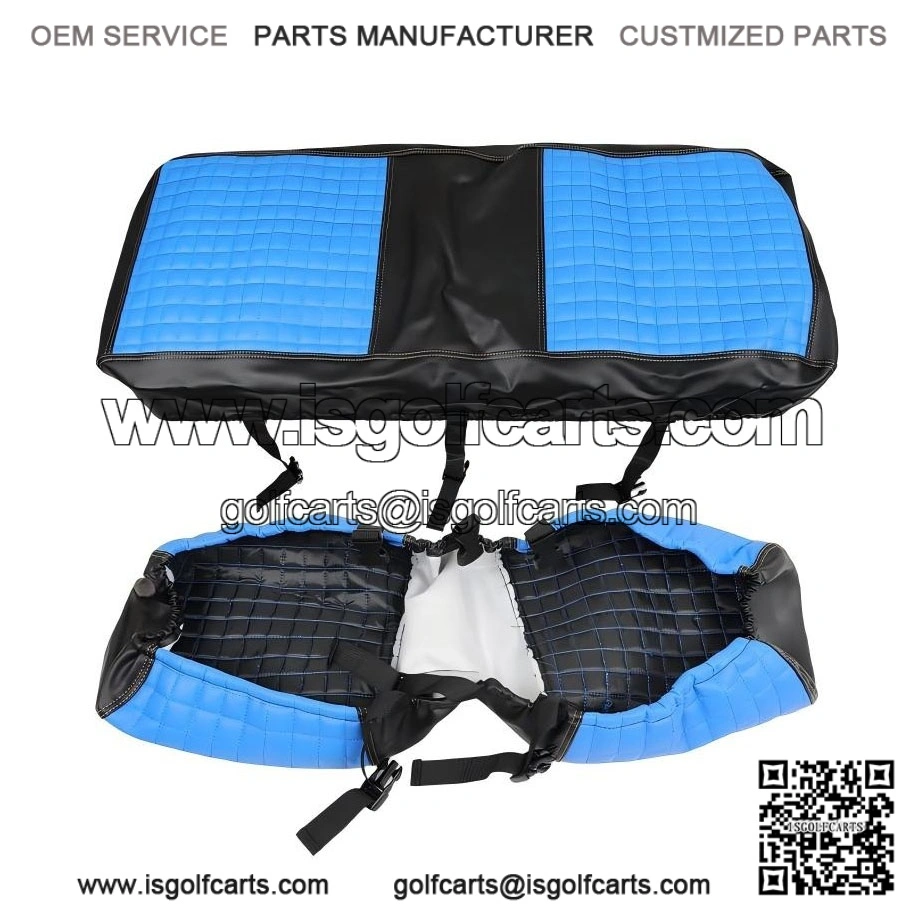 No Staple 2PC RS Type Diamond Golf Cart Seat Cover Kit for Club Car, EZGO, Yamaha - Image 2