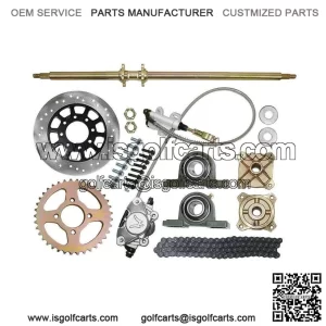 44.8" Complete Rear Live Axle Wheel Hub Kit for Go Kart, Golf Cart, ATV, Buggy, Quad