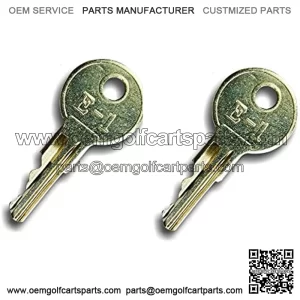 Automotive Authority LLC EZGO Gas & Electric Golf Cart Replacement Ignition Keys (1982-Up) 17063-G1